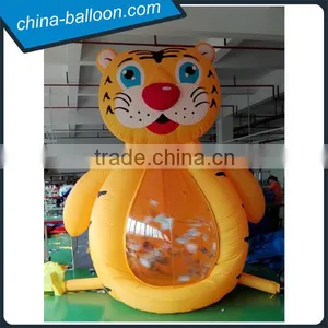 Inflatable Tiger Cash Machine / Cartoon Tiger Shaped Protable Inflatable Money Machine thumbnail-1