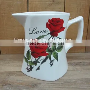 Ceramic Rose Milk Coffee Jug thumbnail-1