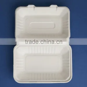 9"X6" Sugercnae 2 Compartments Clamshell thumbnail-3
