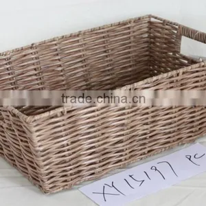 PE Tube Fake Rattan Weaving Rectangle Basket thumbnail-1