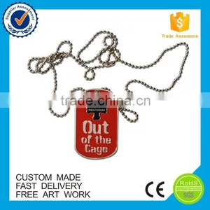 OEM Cross Engraved Soft Enamel Tag Custom Metal ID Dog Tag thumbnail-1