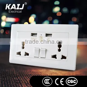 Wall Mounted Double 2 Usb Universal Switch Socket thumbnail-6