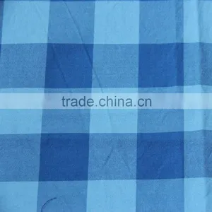 100 Cotton Yarn Dyed Blue Check Fabric thumbnail-2