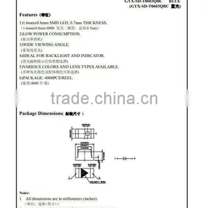 Factory Wholesale Red 0603 1608 Color100-130mcd SMD LED thumbnail-5