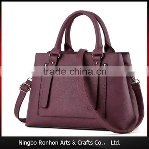 Cheap Purple Lady PU Leather Bag With Tote and Shoulder Use thumbnail-1