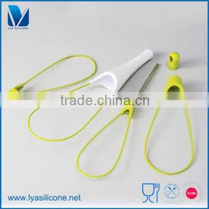 100% Food Grade Silicone Silicone Egg Beater Mini Manual Egg Beater thumbnail-3