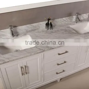 60'' Bathroom Vanity Cabinet With White Carrara Marble Top thumbnail-2