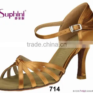 Suphini Satin Mesh Fitting Latin Ballroom Salsa Dance Shoes thumbnail-2