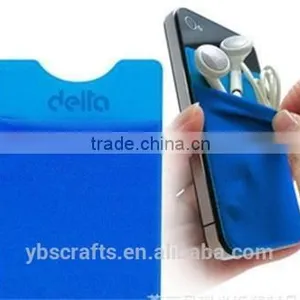 China Supplier Whosale Lycra Cell Phone Sticker Card Holder thumbnail-1
