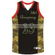 Yellow 100% Polyester Dry Fit Basketball Sportswear Jersey thumbnail-1