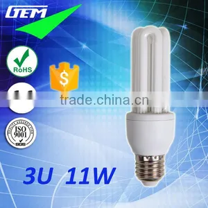 Mini 9MM T3 11W 3U Energy Saving Lamp With E14 E27 B22 Lamp Base thumbnail-1