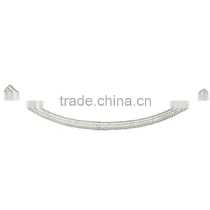 AN4 Stainless Steel Braided Fuel Oil Line Hose Silver 0.3m 12in thumbnail-4