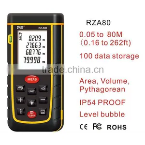 0.05 to 80m (0.16 to 262ft) Hand-held Laser Distance Meter thumbnail-1