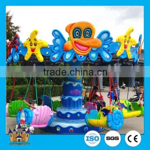 Kids Outdoor Playground Merry go Round Small Flying Chair / Flying Carousel thumbnail-1