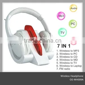Factory Price 7 in 1 Wireless Headphone to Mp3, Pc, Cd, Md, Tv, Laptop (OS-MH009A) thumbnail-1