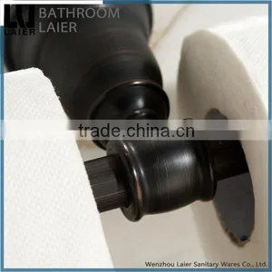Furniture Double Posts Zinc Alloy ORB Finishing Bathroom Accessories Wall Mounted Toilet Paper Holder thumbnail-5
