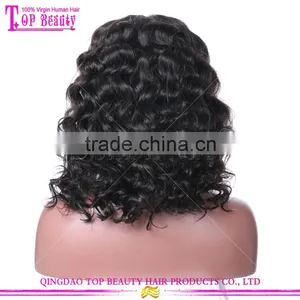 Bleached Knots 14 Inch Bob Style Glueless Full Lace Wigs Brazilian Virgin Human Hair Wig Lace Front Short Bob Wigs thumbnail-4