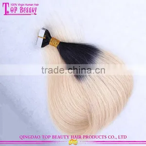 Color #1b/27 Peruvian Ombre Remy Tape Hair Extensions Wholesale Cheap Tape Hair Extensions thumbnail-4