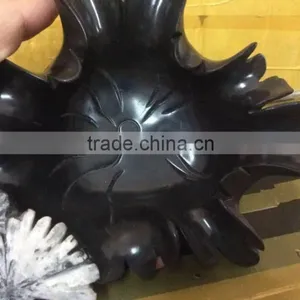 Beautiful Plum Blossom Obsidian Ashtray,natural Hand Carved Ashtray thumbnail-2