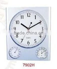 Plastic Multifunction Weather Station Silent Sweep Clock thumbnail-1