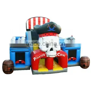 JFOC-351 Pirates Cove Inflatable Obstacle Course 3 Parts Child Bouncing Slide and Obstacle Course thumbnail-2