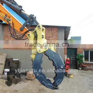 360 Degree Rotatable Rock Stone Gripper for Excavator thumbnail-3