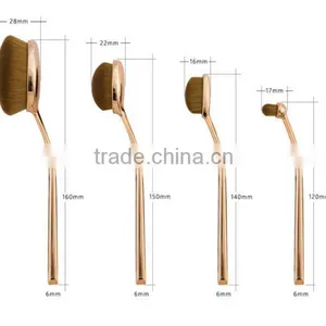 Super Quality Pro4 Makeup Brushes Toothbrush Oval Makeup Brush Foundation Powder Kit Golf Shape Pipe Makeup Brushes Set 4pcs/set thumbnail-5