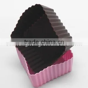High Quality Long Time Used Square Silicone Muffin Cup Cake Mold thumbnail-3