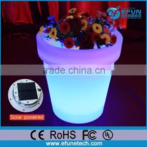 New Products 2017 Remote Control RGB Color Changing Outdoor Led Illuminated Solar Lighted Flower Pots thumbnail-2