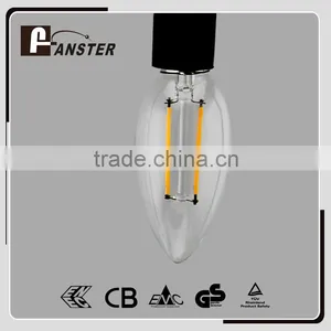 Clear Housing E27 Dimmable LED Filament Bulb C35 4w E14 B22 thumbnail-2