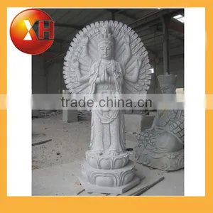 Hand Carved Paintings of Buddha Faces Statue for Garden Decoration thumbnail-2