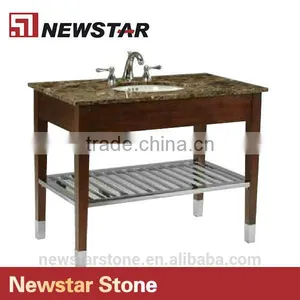 Hotel Functional Vanity Base With Solid Wood Legs thumbnail-1