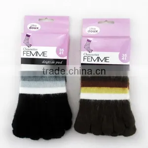 Wholesale Soft Tube Stripe Five Toe Adult Sock Shoes thumbnail-3