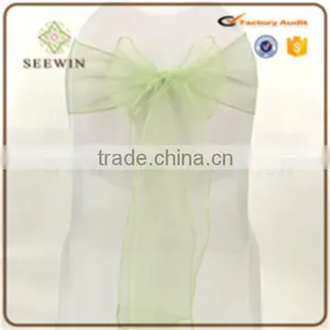 New Pruducts Transparent Slight Organza Fabric Chair Sash thumbnail-1