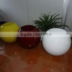 FO-186 Round Shape Fiberglass Flower Planter for Decor thumbnail-5