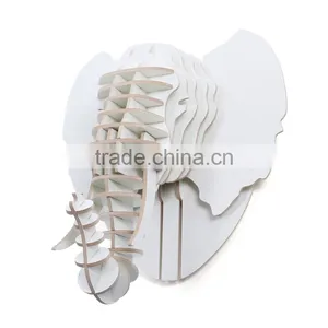 Home Wall Mounted Wooden Elephant Head Decoration thumbnail-3