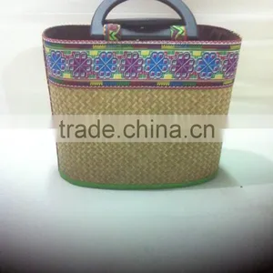 High Quality Best Selling Bamboo Handbag With Colorful Clothing From Vietnam thumbnail-1