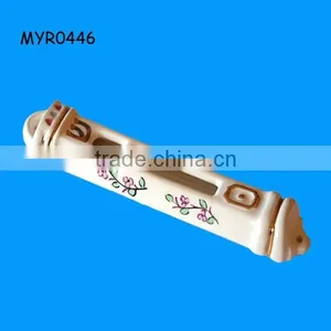 Vintage Ceramic Mezuzah Gold Stripes thumbnail-1