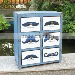Antique Light Blue Wooden Cabinet thumbnail-1