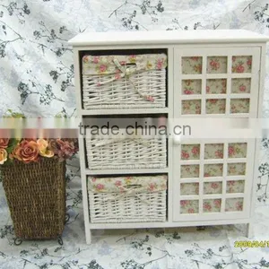 Wicker Drawer Cabinet thumbnail-1