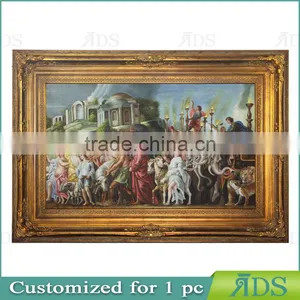 Gold Foil Screen Printing Frame With Painting thumbnail-2