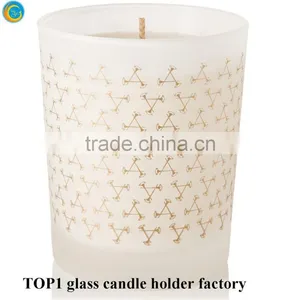 Frosted White Gold Votive Candles Decorative Magnifying Glass thumbnail-3