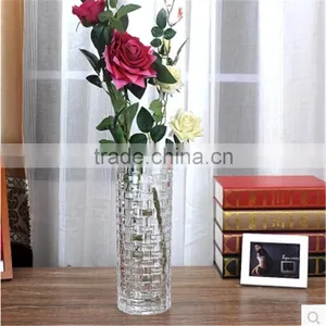 Straight Hape Glass Vase With Weave for Decoration&Gift thumbnail-1