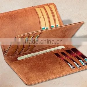 Slim Leather Rfid Card Holder ID Window Leather Card Holders thumbnail-1