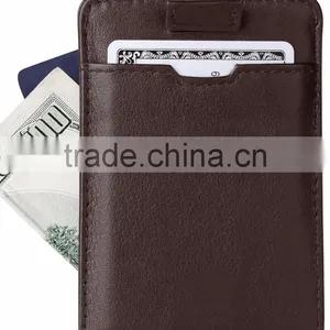 Italian Leather Ultra Thin Card Holder Slim Card Sleeve Wallet With RFID Protection thumbnail-3