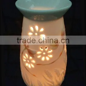 Hand Painted Ceramic Fragrance Oil Burner With Tealight Candle Factory Supply thumbnail-1