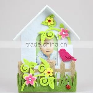 Hot Best Selling New Products Green Flower House Home Decor Wholesale Felt Fabric 3d Family Tree Frame Toy Photo Frames Love thumbnail-1