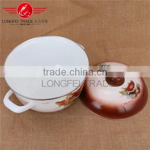 OEM Plump Enamel / Ceramic Casserole /industrial Cooking Pot With Hollow Handle thumbnail-4