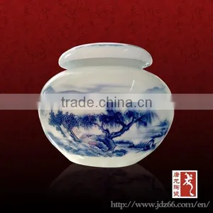 Good-quality Jingdezhen Ceramic Tea Jar Fine Porcelain Tea Caddy thumbnail-1