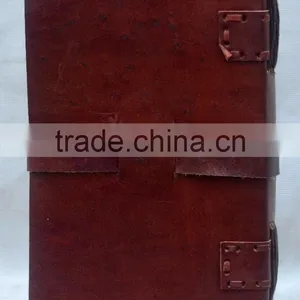 Handmade Vintage Plain Leather Notebook With Belt thumbnail-2